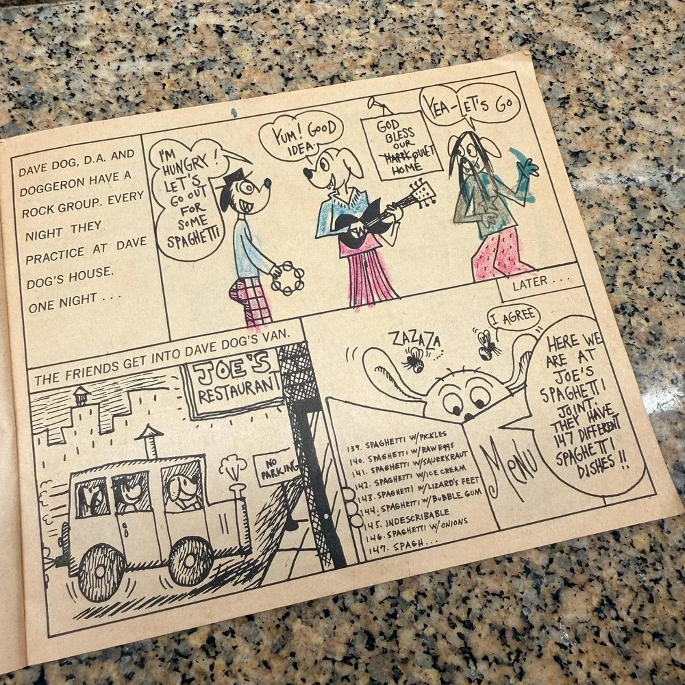 Vintage Dave Dog And The Spaghetti Thief Simon De La Torre 1975 Kids Comic Book